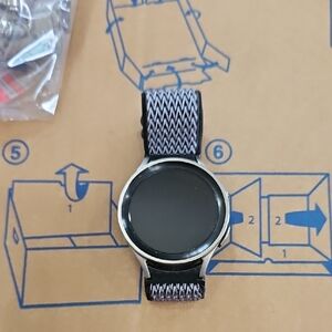 Samsung Smartwatch with Black and Silver Design